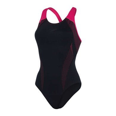 Plastisol Laneback naisten uimapuku, musta - pinkkiSpeedo