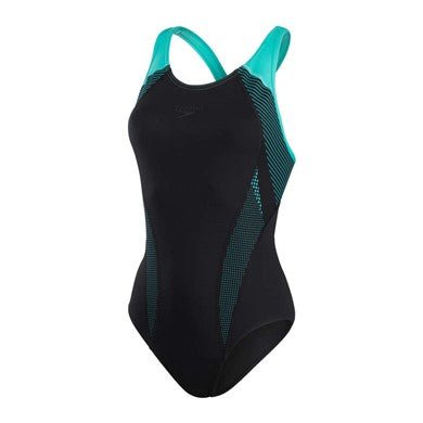 Plastisol Laneback naisten uimapuku, musta - turkoosiSpeedo