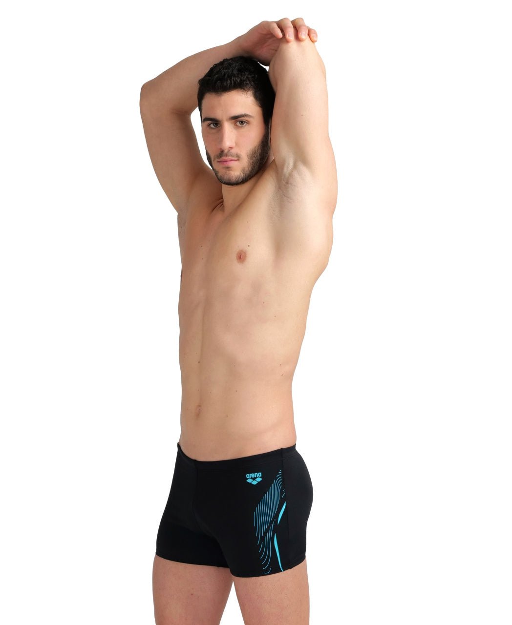 Swim Short Graphic miesten uimahousut, sini - mustaArena