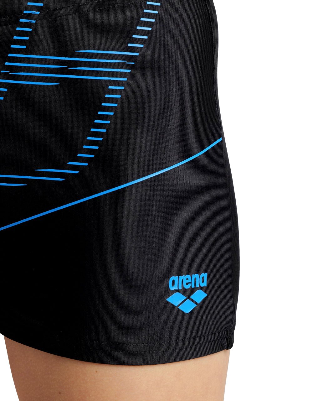 Swim Short Logo poikien uimahousut, musta - turkoosiArena