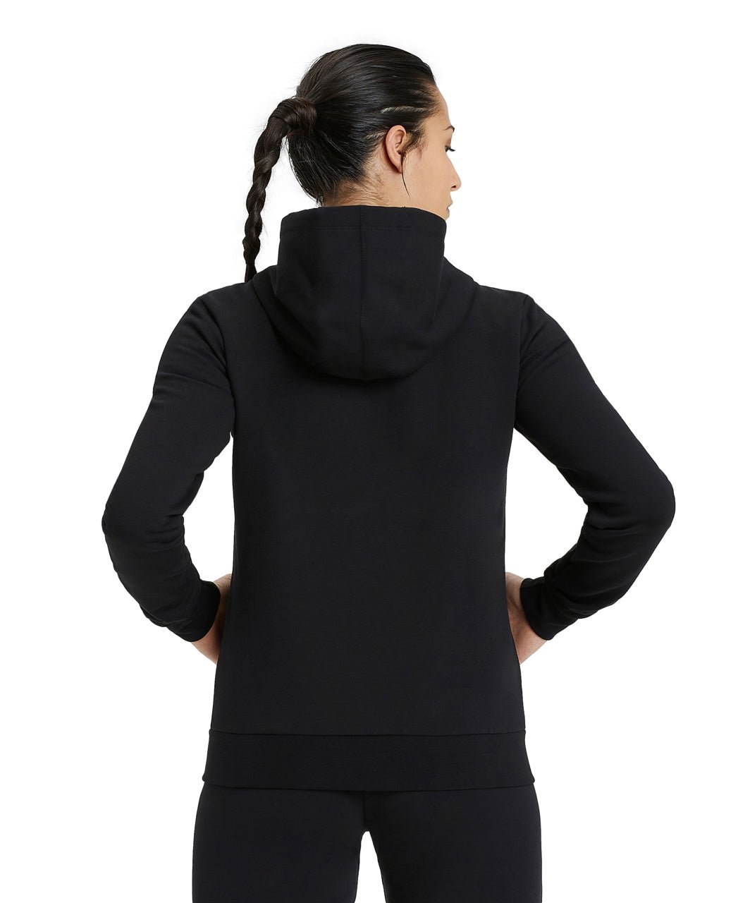Team Hooded Jacket Panel naisten vetoketjullinen huppari, mustaArena