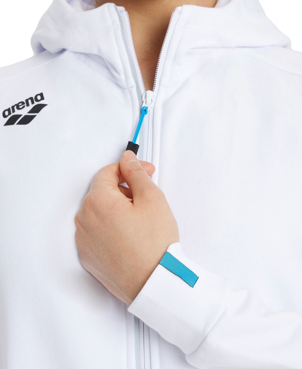 Team Hooded Jacket Panel naisten vetoketjullinen huppari, valkoinenArena