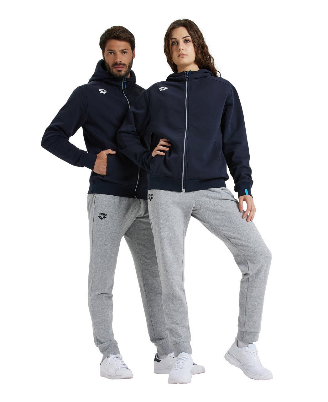 Team Hooded Jacket Panel vetoketjullinen huppari, tummansininenArena