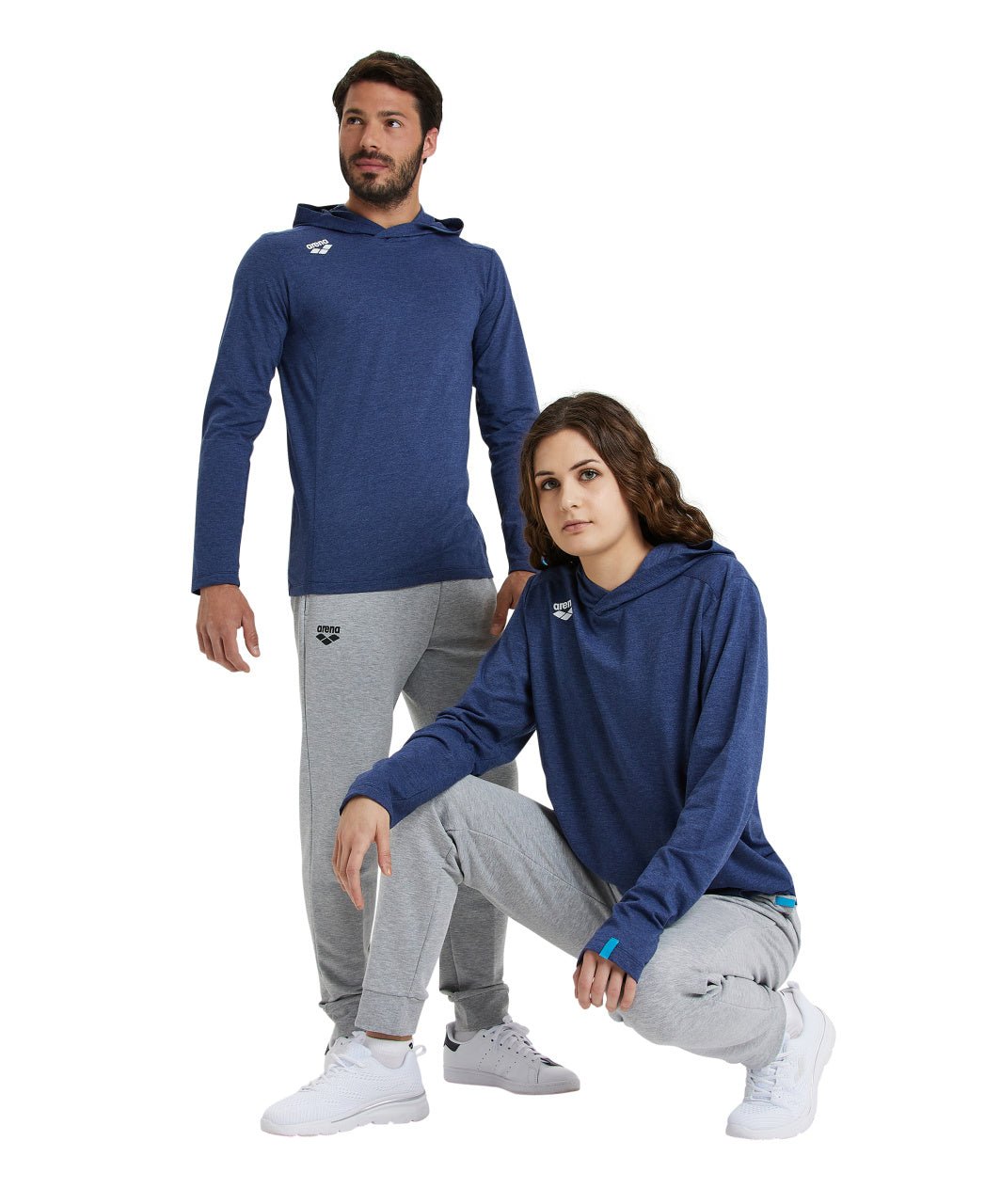 Team Hooded Long Sleeve huppari, tummansininenArena