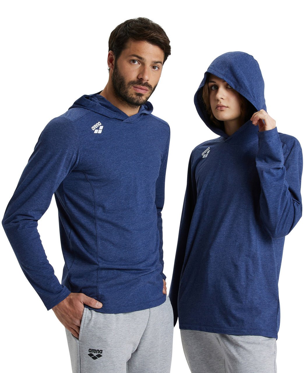 Team Hooded Long Sleeve huppari, tummansininenArena