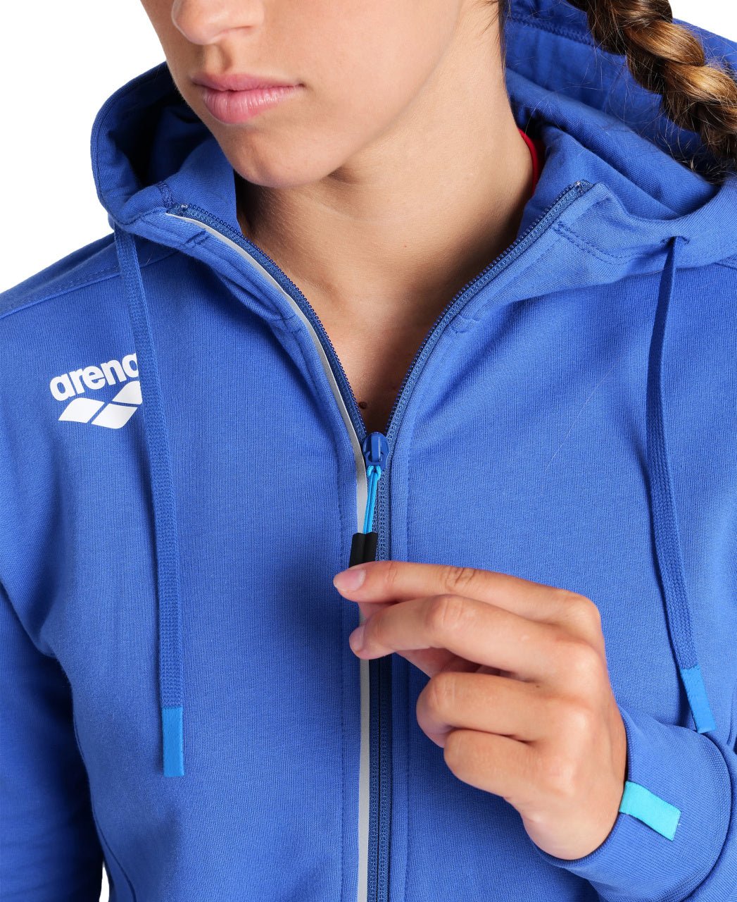 Team Hooded Panel naisten takki, sininenArena