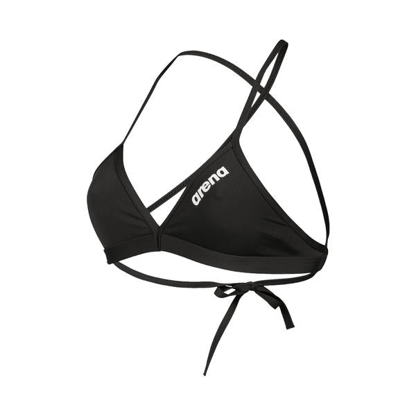 Team Swim Top Tie Back Solid naisten bikiniyläosa, mustaArena