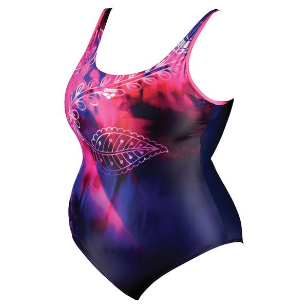 U - Back Placement naisten plus - koon uimapuku, pinkki - tummansininenArena